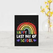 Laatste Schooldag Docent Student Afstuderen Regen Kaart (Gele Bloem)