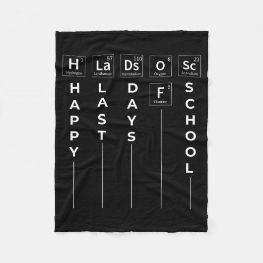 Laatste Schooldag Fleece Deken (Voorkant)