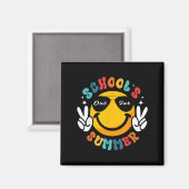 Laatste Schooldag Groovy Afstuderen School Is Uit Magneet (Voorkant / Achterkant)