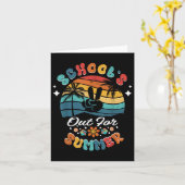 Laatste schooldag Groovy Afstuderen Schools Out F Kaart (Gele Bloem)