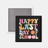 Laatste Schooldag Groovy Leraar Student Afstuderen Magneet (Voorkant / Achterkant)