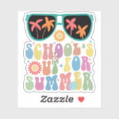 Laatste Schooldag Groovy School Is Uit Voor De Zom Sticker (Vel)