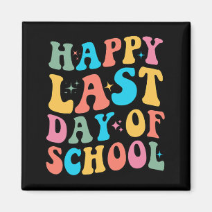 Laatste Schooldag Groovy Voor Docent En Student Magneet