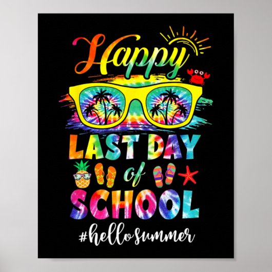 Laatste Schooldag Hallo Zomer Leraar Student  Poster (Voorkant)