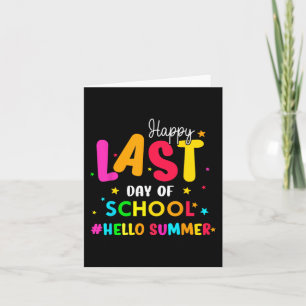 Laatste Schooldag Hallo Zomer Studenten En Docente Kaart