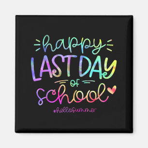 Laatste Schooldag Hallo Zomer Studenten En Docente Magneet