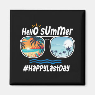 Laatste Schooldag Hallo Zomer Zonnebril Strand 1 Magneet