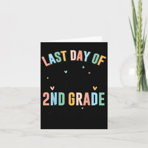 Laatste schooldag handtekening 2e klas afstuderen kaart