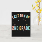 Laatste schooldag handtekening 2e klas afstuderen kaart (Gele Bloem)