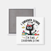 Laatste schooldag is prima ik ben prima grappig Ki Magneet (Voorkant / Achterkant)