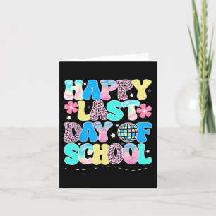Laatste Schooldag Kinderen Leraar Student Afstuder Kaart