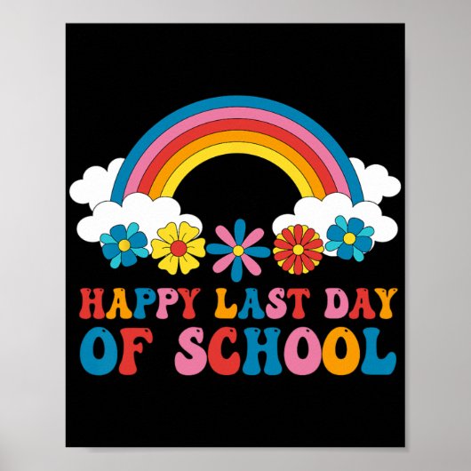 Laatste Schooldag Kinderen Leraar Student Afstuder Poster (Voorkant)