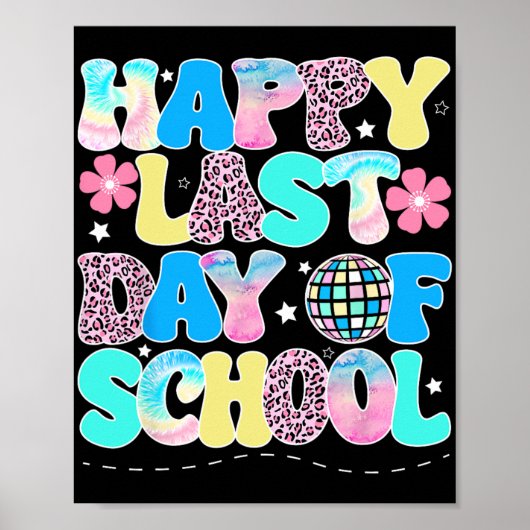 Laatste Schooldag Kinderen Leraar Student Afstuder Poster (Voorkant)