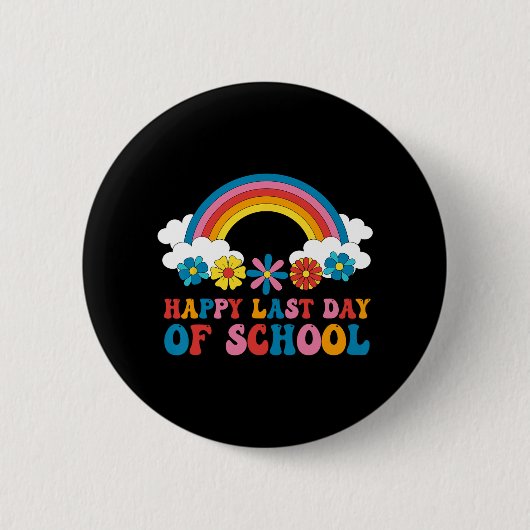 Laatste Schooldag Kinderen Leraar Student Afstuder Ronde Button 5,7 Cm (Voorkant)