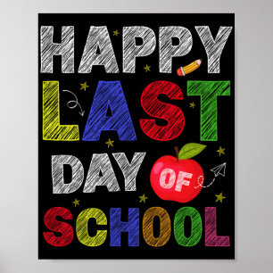 Laatste Schooldag Leerlingen En Leraren Poster