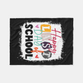 Laatste Schooldag Leraar & Kinderen Fleece Deken (Voorkant (Horizontaal))