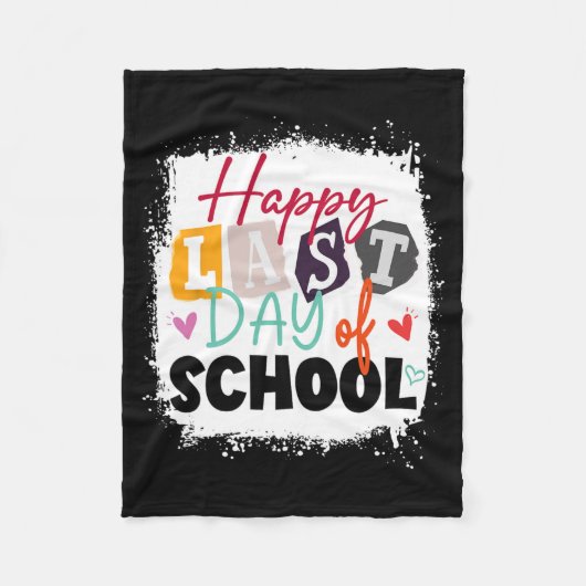 Laatste Schooldag Leraar & Kinderen Fleece Deken (Voorkant)