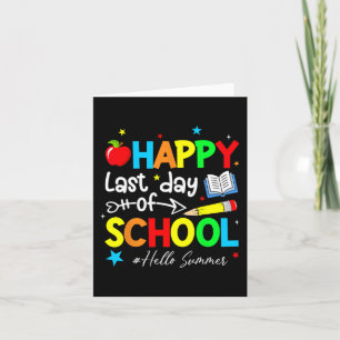 Laatste Schooldag Leraar Kinderen Afstuderen Laats Kaart