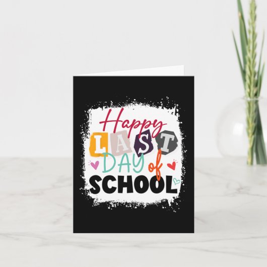 Laatste Schooldag Leraar & Kinderen Kaart (Voorkant)