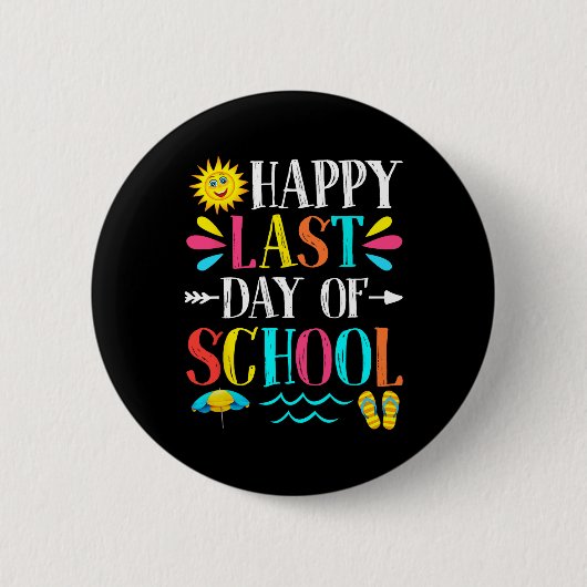 Laatste Schooldag Leraar Leerling Afstudeercadeau Ronde Button 5,7 Cm (Voorkant)