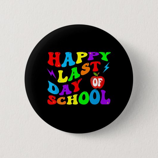 Laatste schooldag leraar leerling ronde button 5,7 cm (Voorkant)