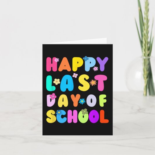 Laatste Schooldag Leraar Student Afstuderen 4  Kaart (Voorkant)