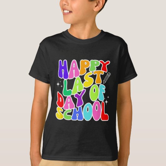Laatste Schooldag Leraar Student Afstuderen 5 T-shirt (Voorkant)