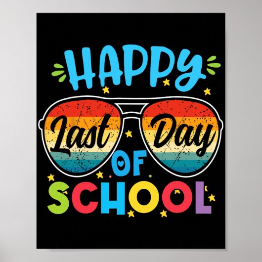 Laatste Schooldag Leraar Student Afstuderen 7  Poster (Voorkant)
