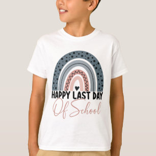 Laatste Schooldag Leraar Student Regenboog Afstude T-shirt