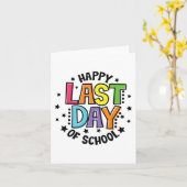 Laatste Schooldag Leraar Voor Vrouwen Mannen & Kin Kaart (Gele Bloem)