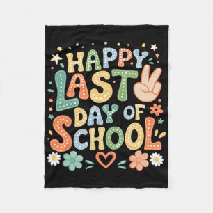 Laatste schooldag Leraren Student Afstuderen Gra Fleece Deken