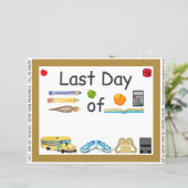 Laatste schooldag Ouderkind 10x8 Tekenpapier (Staand voorkant)