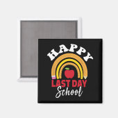 Laatste Schooldag Regenboog Luipaard Docent Studen Magneet (Voorkant / Achterkant)