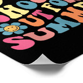 Laatste schooldag Retro Teacher Schools voor ons Poster (Hoek)