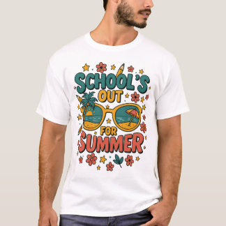 Laatste schooldag. Scholen uit voor de zomer T-shirt