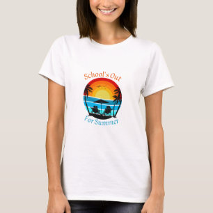 Laatste schooldag, scholen uit voor zomerleraar t-shirt