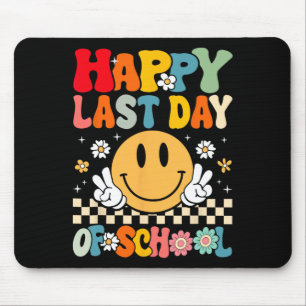 Laatste Schooldag Smile Groovy Gezicht Leraar Zome Muismat