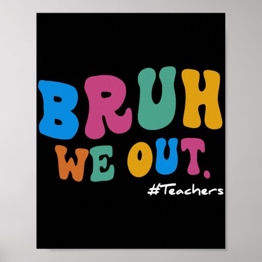 Laatste Schooldag Studenten Leraren Einde Van Het Poster (Voorkant)