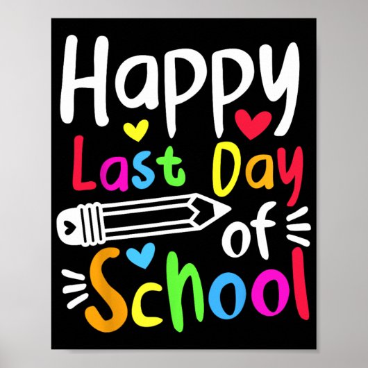 Laatste Schooldag Studenten Vrouwen Grappig Zomer Poster (Voorkant)