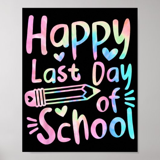 Laatste Schooldag Studenten Vrouwen Grappig Zomer Poster (Voorkant)