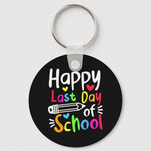 Laatste Schooldag Studenten Vrouwen Grappig Zomer Sleutelhanger (Voorkant)