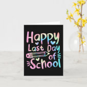 Laatste Schooldag Studenten Vrouwen Grappige Zomer Kaart (Gele Bloem)