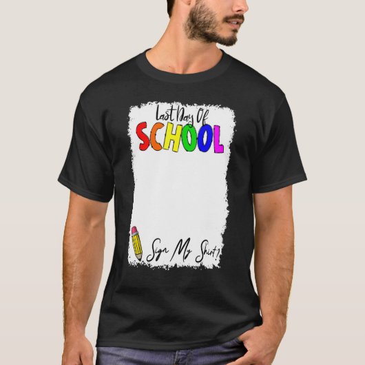 Laatste schooldag teken mijn teken mijn school t-shirt (Voorkant)