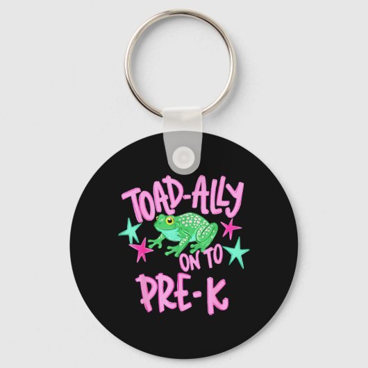Laatste schooldag Toad Ally Op naar kleuterklas Sleutelhanger (Voorkant)