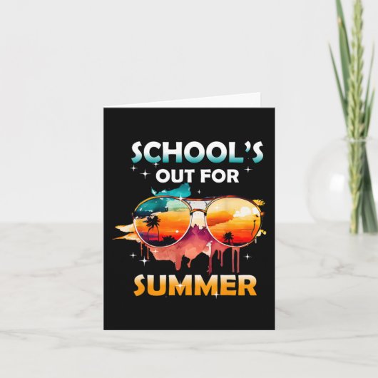 Laatste Schooldag Uit Voor Zomer Leraren Meisjes B Kaart (Voorkant)