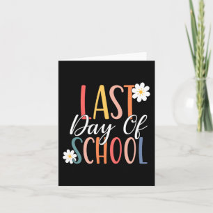 Laatste schooldag voor groovy studenten leraren kaart