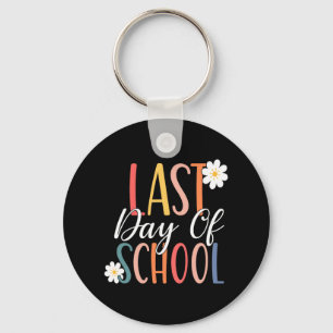 Laatste schooldag voor groovy studenten leraren sleutelhanger