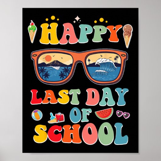Laatste schooldag voor kinderen poster (Voorkant)