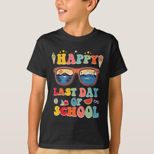 Laatste schooldag voor kinderen t-shirt (Voorkant)