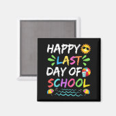 Laatste schooldag voor leraar Student afstuderen Magneet (Voorkant / Achterkant)